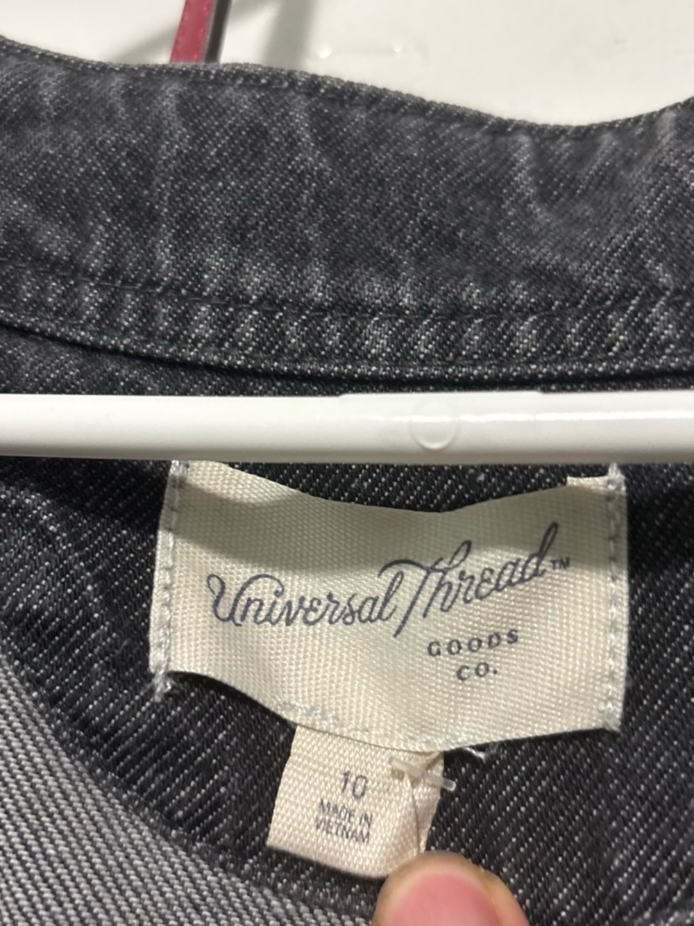 Universal Thread Washed Black Denim Jumpsuit - Picture 4 of 6